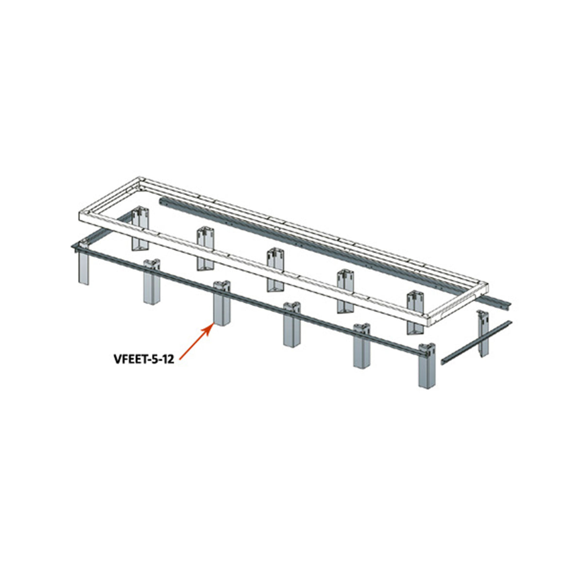 Middle Atlantic VFEET-4-12 rack accessory