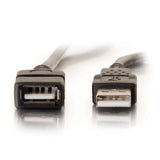 C2G 6.6ft (2m) USB 2.0 A Male to A Female Extension Cable - Black