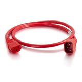 C2G 5 ft 18AWG Power Cord (IEC320C14 to IEC320C13) -Red