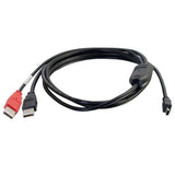C2G 6ft (1.8m) USB 2.0 Two A Male to One Mini-B Male Y-Cable