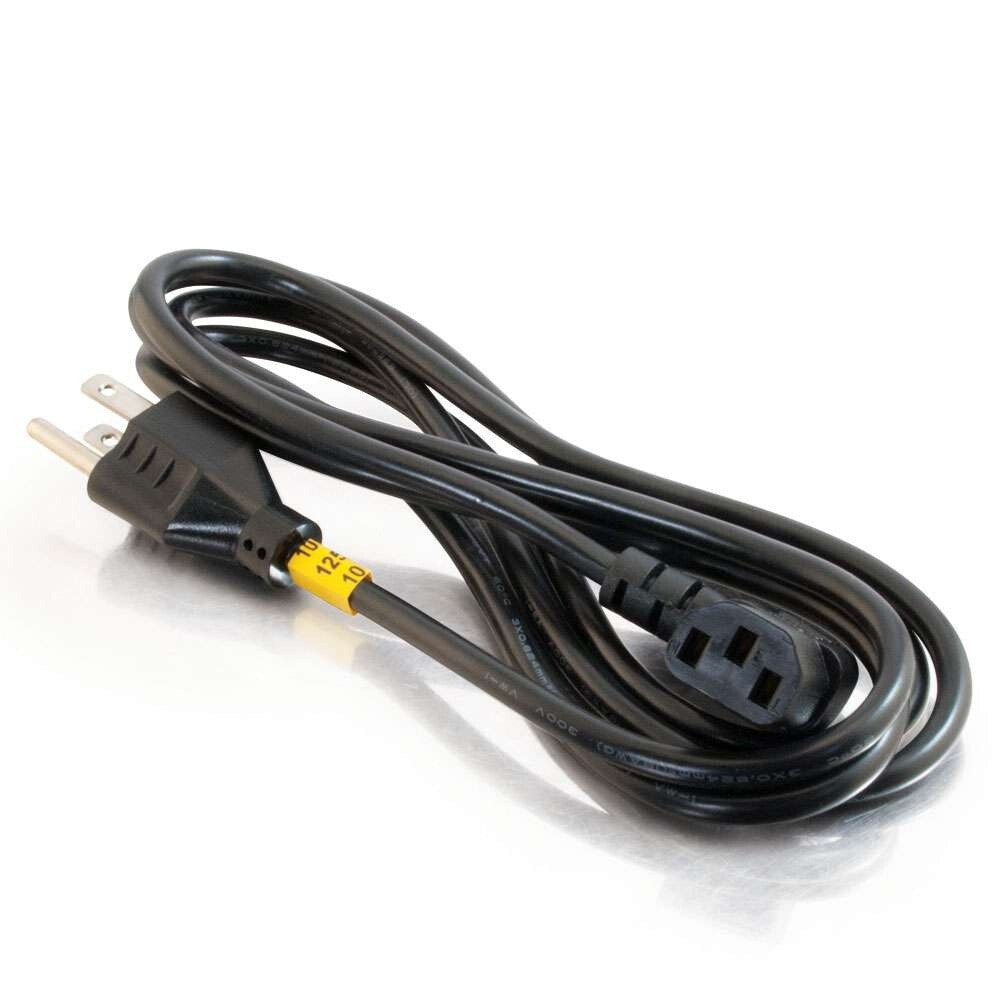 C2G 6ft (1.8m) 18 AWG Universal Right Angle Power Cord (NEMA 5-15P to IEC320C13R)