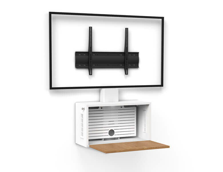 AXEOS HYBRIX AV equipment stand White, Wood