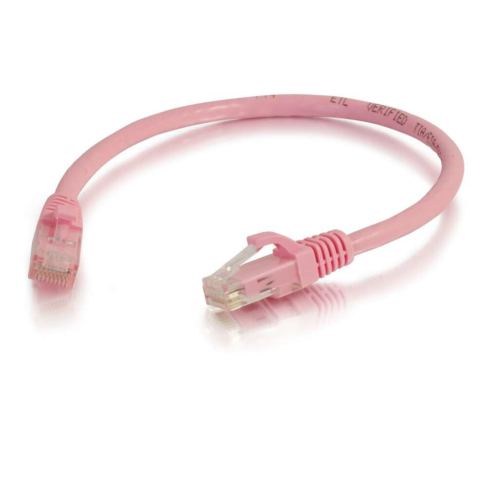 C2G 6" Cat6 networking cable Pink 0.15 m U/UTP (UTP)