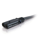 C2G 6ft (1.8m) 18 AWG 2-Slot Non-Polarized Power Cord (NEMA 1-15P to IEC320C7)