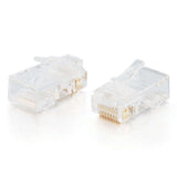 C2G RJ45 Cat5 8x8 Modular Plug for Flat Stranded Cable Multipack - 25 Pack