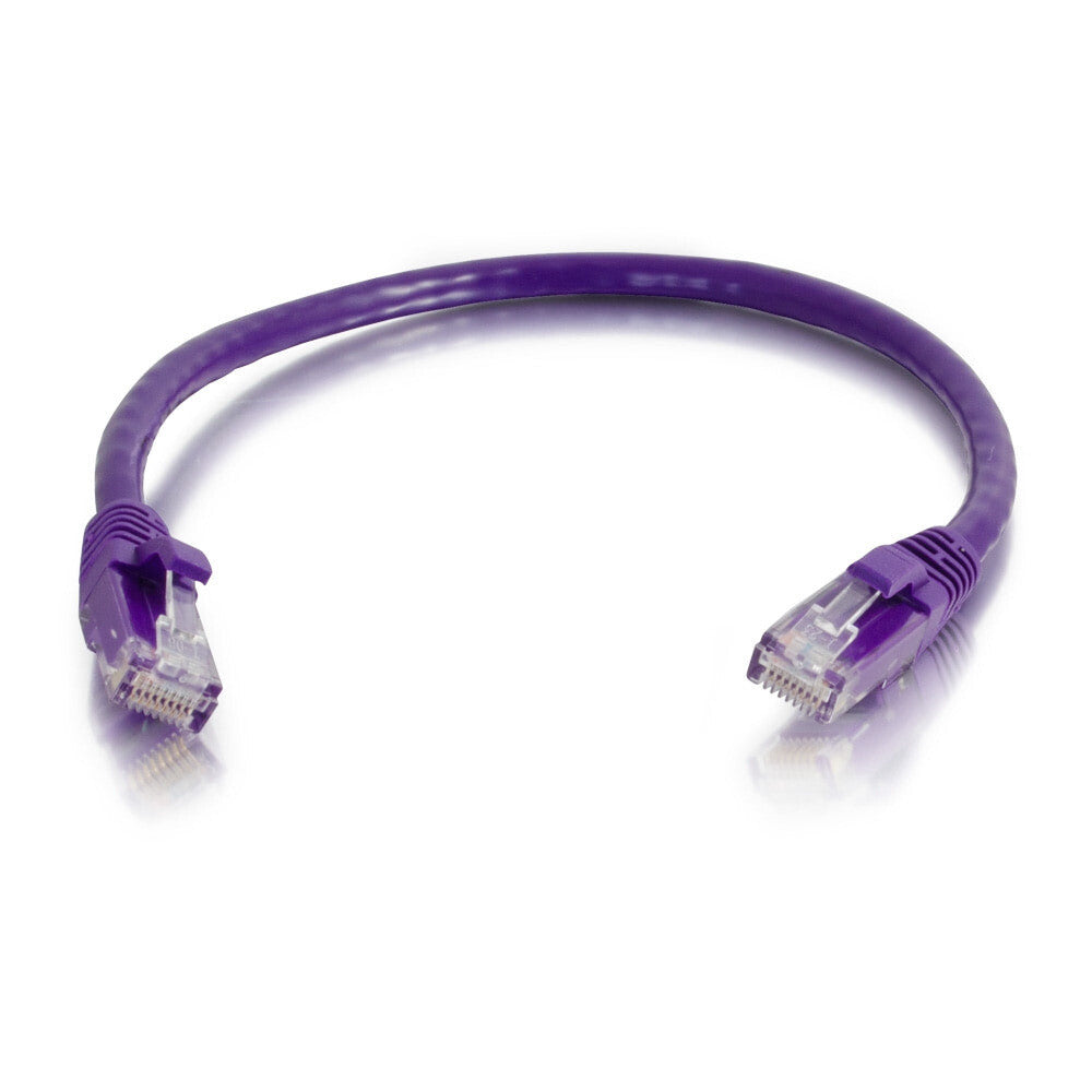 C2G 0.5ft (0.15m) Cat6a Snagless Unshielded UTP Ethernet Network Patch Cable - Purple