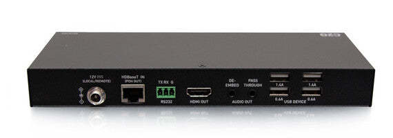 C2G HDMI® HDBaseT + 3.5mm, USB-B to A, and RS232 over Cat Extender Box Transmitter to Box Receiver - 4K 60Hz