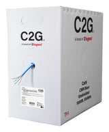 C2G 1000ft (304.8m) TAA-Compliant Cat6 Bulk Unshielded (UTP) Ethernet Network Cable with Solid Conductors-Riser CMR-Rated - Blue