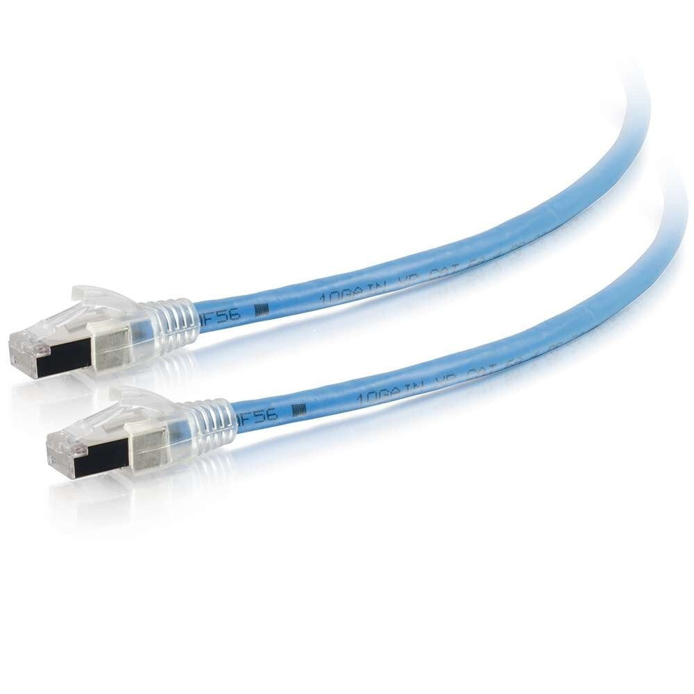 C2G 250ft (76.2m) HDBaseT Certified Cat6a Cable with Discontinuous Shielding - Plenum CMP-Rated - Blue