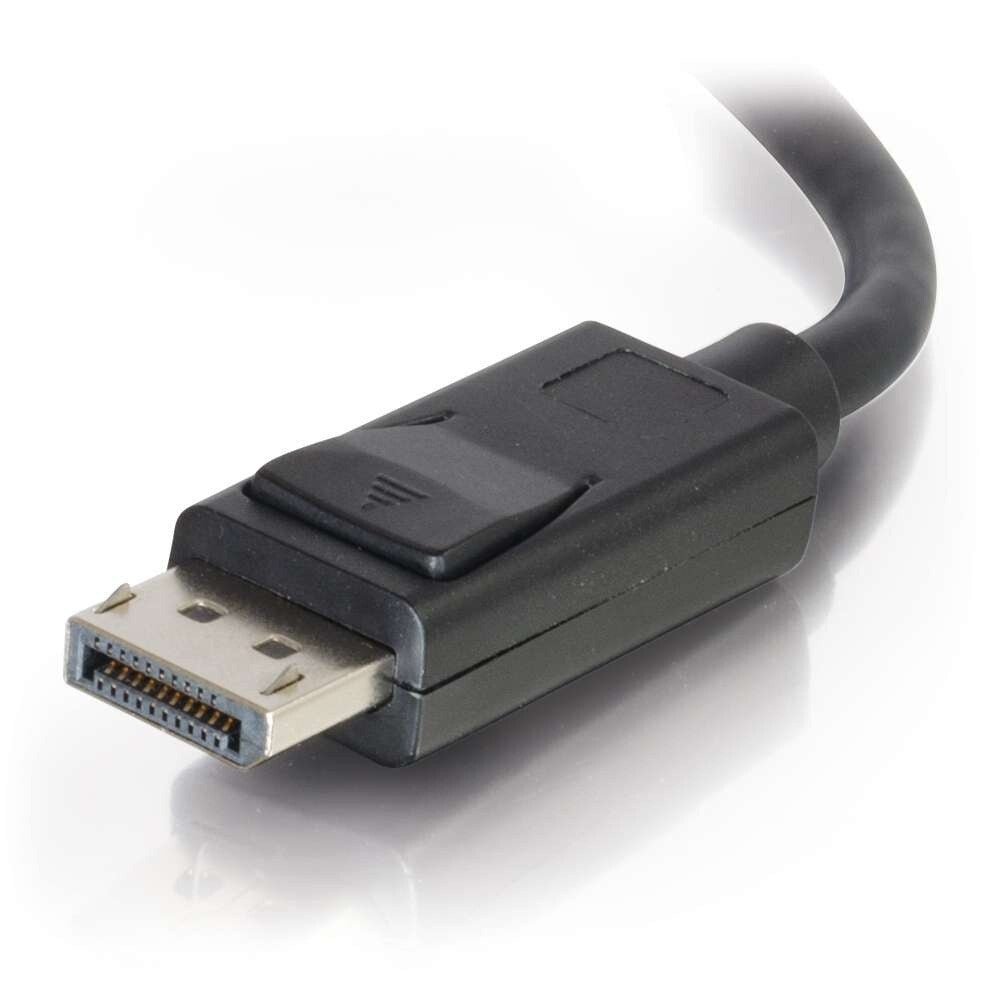 C2G 6ft (1.8m) DisplayPortTM Cable with Latches 4K 60Hz UHD M/M - Black
