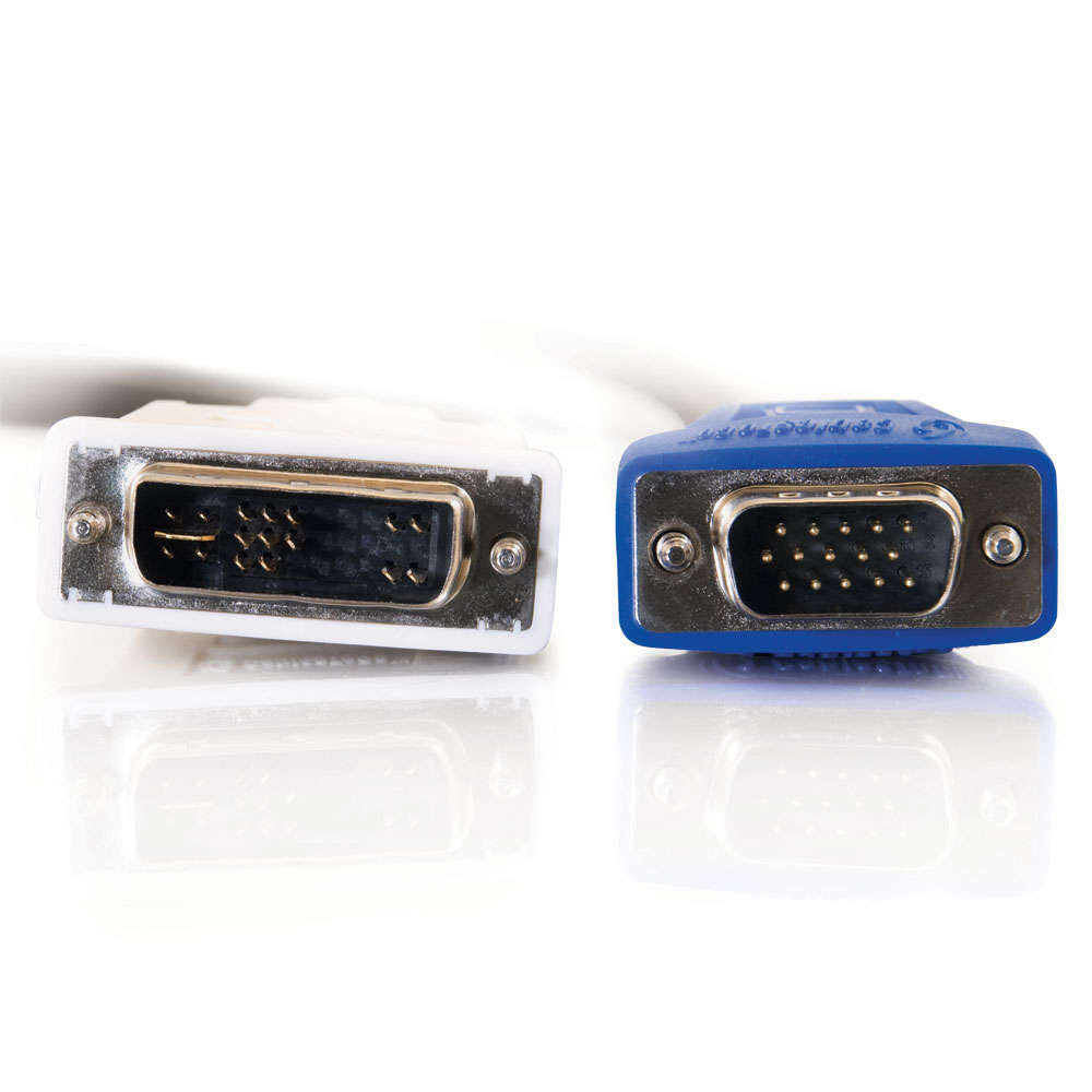 C2G 6.6ft (2m) DVI Male to HD15 VGA Male Video Cable