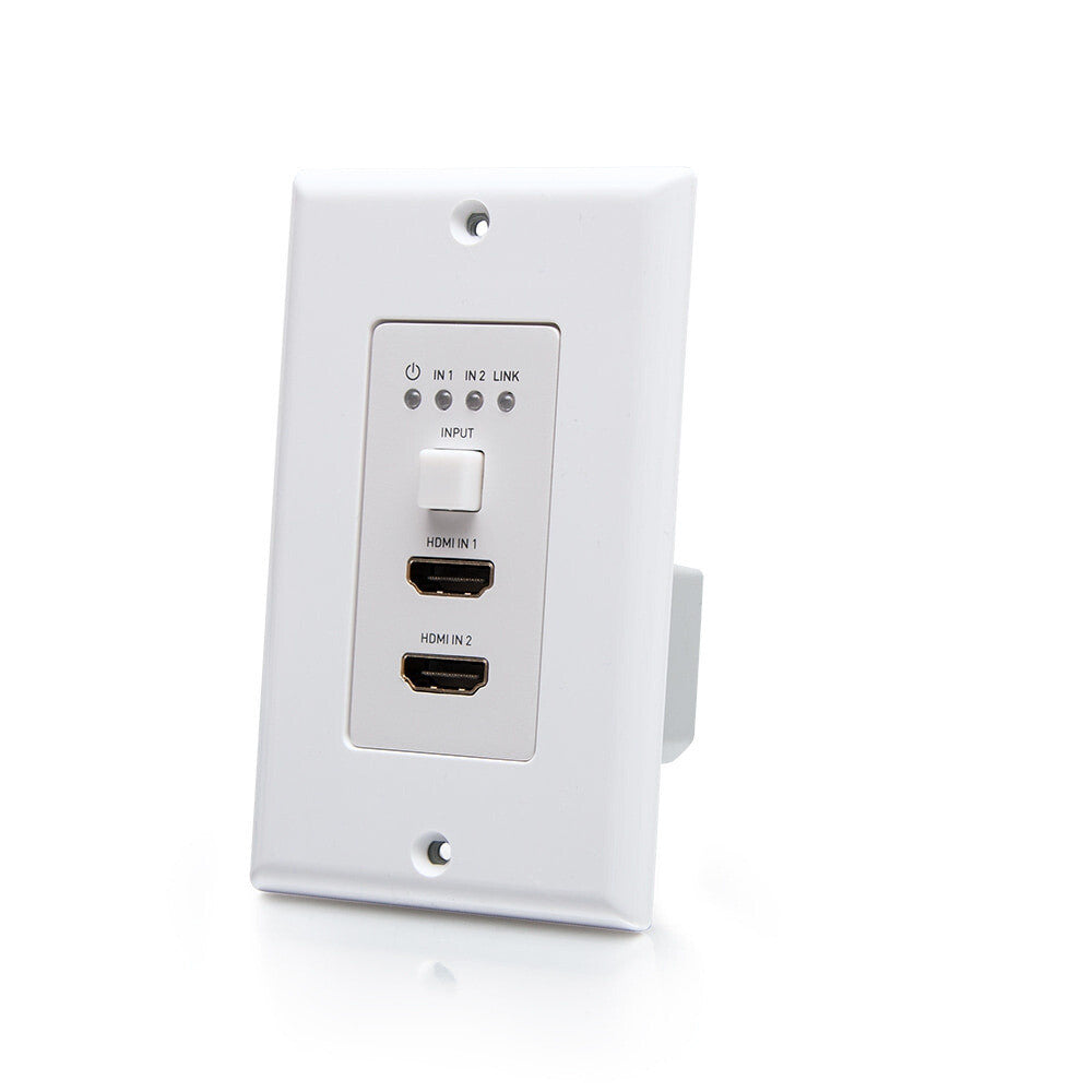 C2G Dual HDMI HDBaseT + RS232 over Cat Extender Single Gang Wall Plate Transmitter - 4K 60Hz