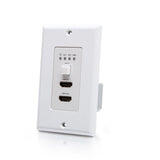 C2G Dual HDMI HDBaseT + RS232 over Cat Extender Single Gang Wall Plate Transmitter - 4K 60Hz