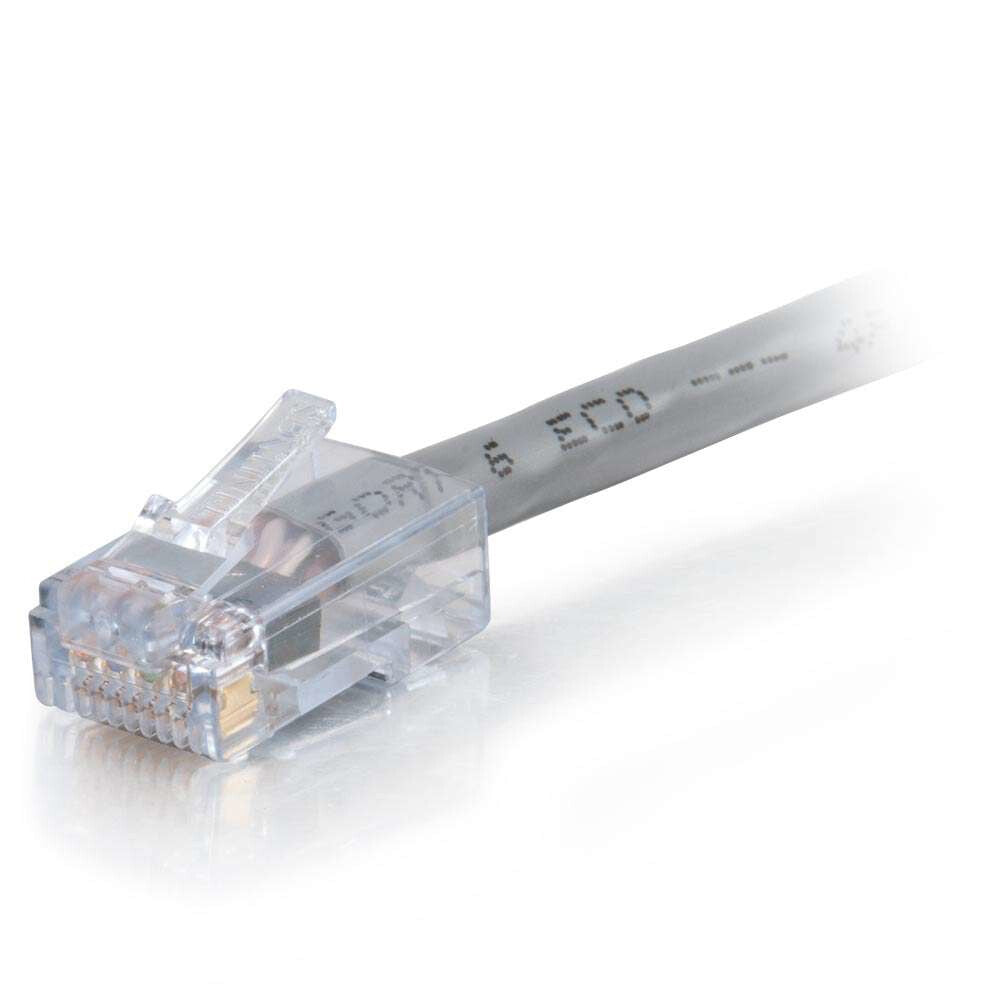C2G 50ft (15.2m) Cat6 Non-Booted UTP Unshielded Ethernet Network Patch Cable - Plenum CMP-Rated - Gray