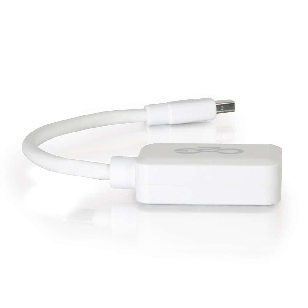 C2G 8in Mini DisplayPort Male to HDMI Female Adapter Converter - White