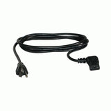 C2G 10ft Universal Right Angle 18 AWG Power Cord (IEC320C13 R/A -> NEMA 5-15P) Black 3 m