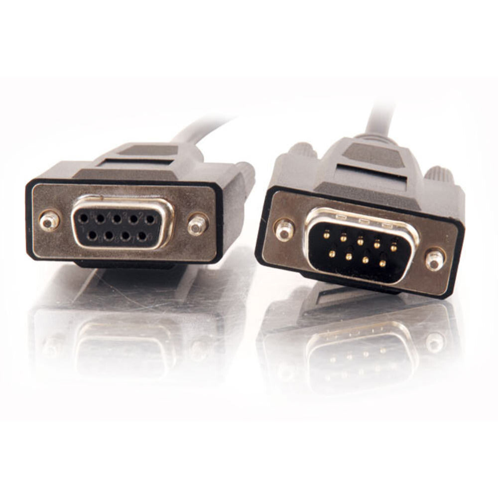 C2G 50ft (15.2m) DB9 M/F Serial RS232 Extension Cable - Black