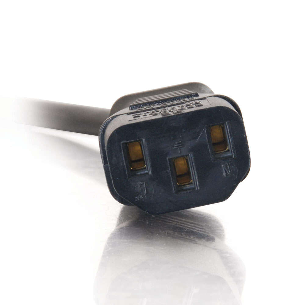 C2G 1.5ft (0.46m) 18 AWG Universal Flat Panel Power Cord (NEMA 5-15P to IEC320C13)