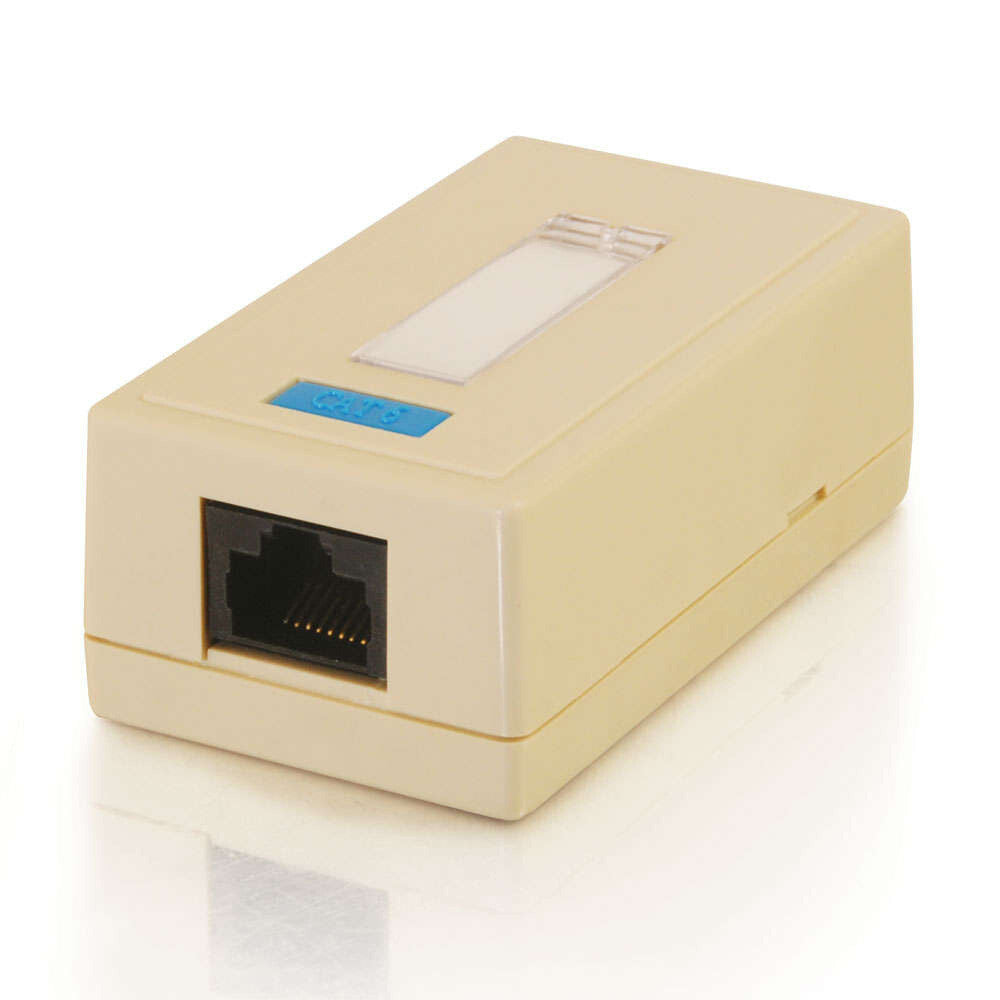 C2G 1-Port Cat5E Surface Mount Box - White