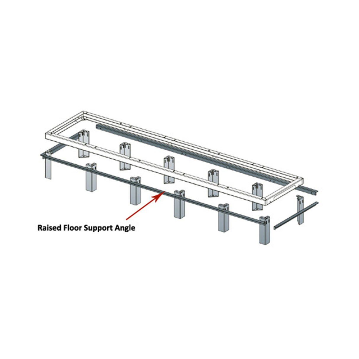 Middle Atlantic Support Angles, 2 Bay, 26-31 Inch Deep Racks