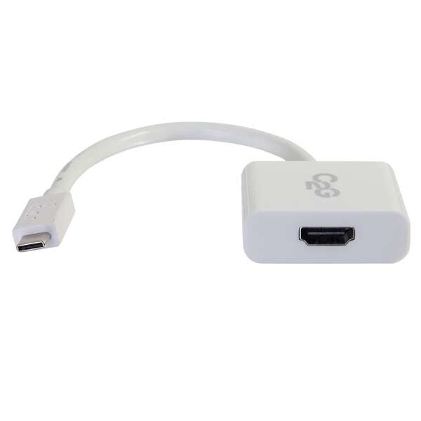 C2G USB-C® to HDMI Audio/Video Adapter Converter - 4K 30Hz - White