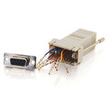 C2G RJ45 to DB9 Female Serial RS232 Modular Adapter - Gray