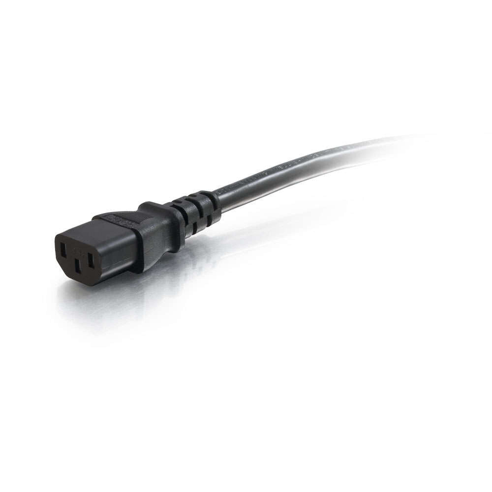 C2G 25ft (7.6m) 14 AWG Hospital Grade Power Cord (NEMA 5-15P to IEC320C13) - Black