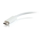 C2G USB-C® to Ethernet Adapter with 3-Port USB Hub - White