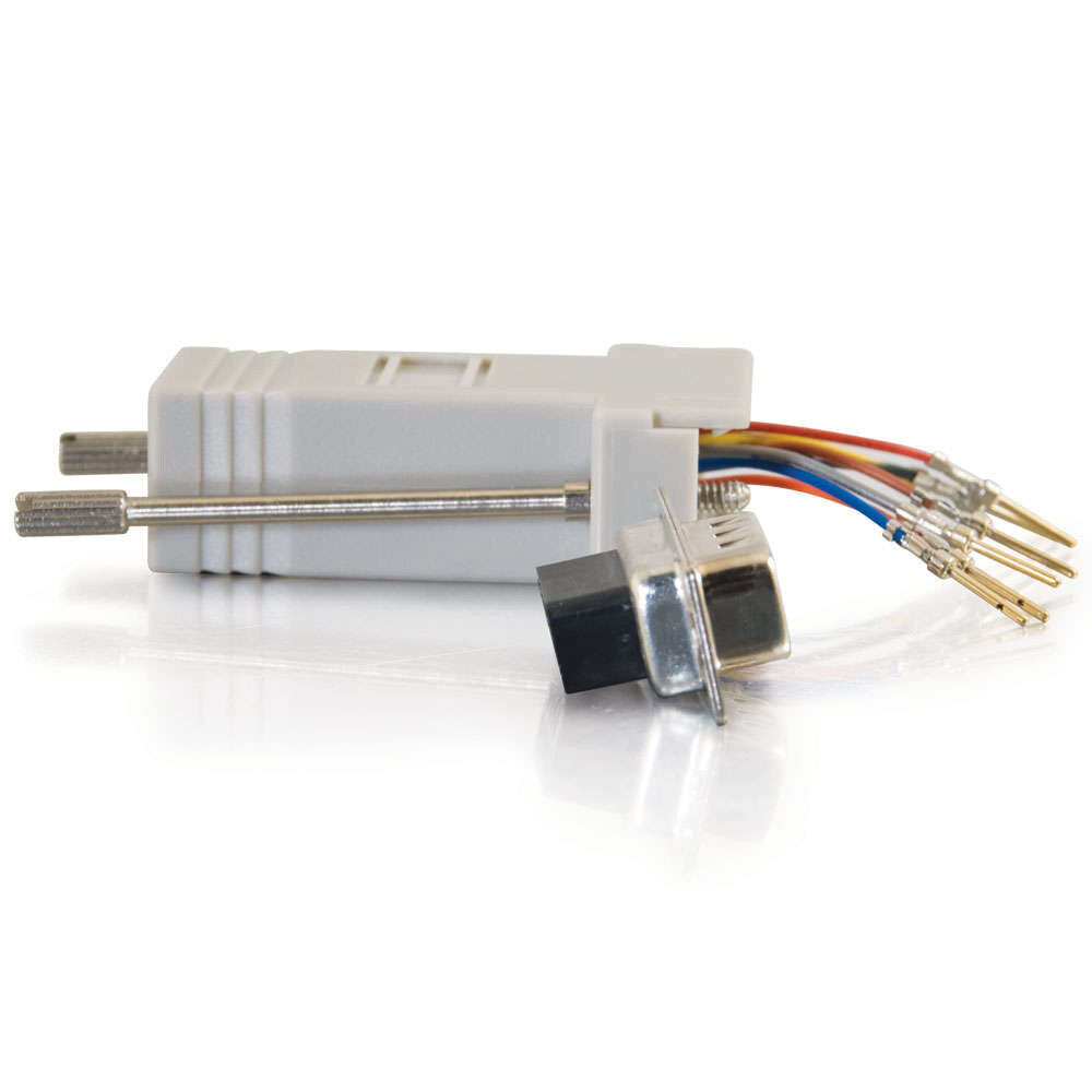 C2G RJ45 to DB9 Male Serial RS232 Modular Adapter - Gray