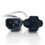 C2G 1ft (0.3m) 18 AWG Monitor Power Adapter Cord (IEC320C14 to NEMA 5-15R)