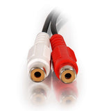 C2G 0.5ft (0.15m) Value SeriesTM One 3.5mm Stereo Male To Two RCA Stereo Female Y-Cable