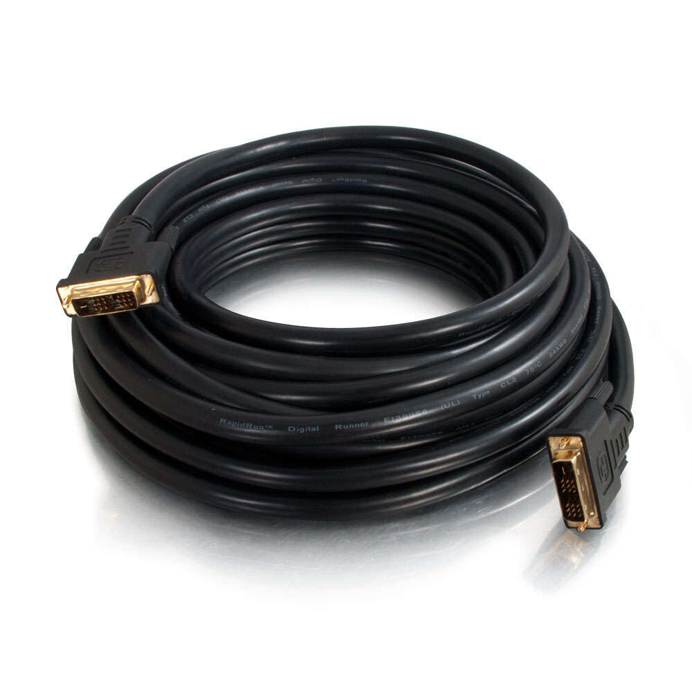 C2G 35ft (10.7m) Pro Series Single Link DVI-DTM Digital Video Cable M/M - In-Wall CL2-Rated