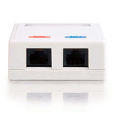 C2G 2-Port Cat5E Surface Mount Box - White