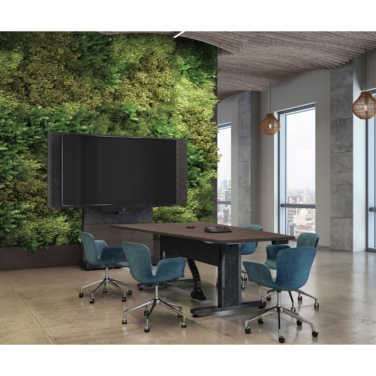 Middle Atlantic ForumTM Free-Standing 48" (2-Bay) Display Stand for (1) 56" to 65" Display, Dark Finish