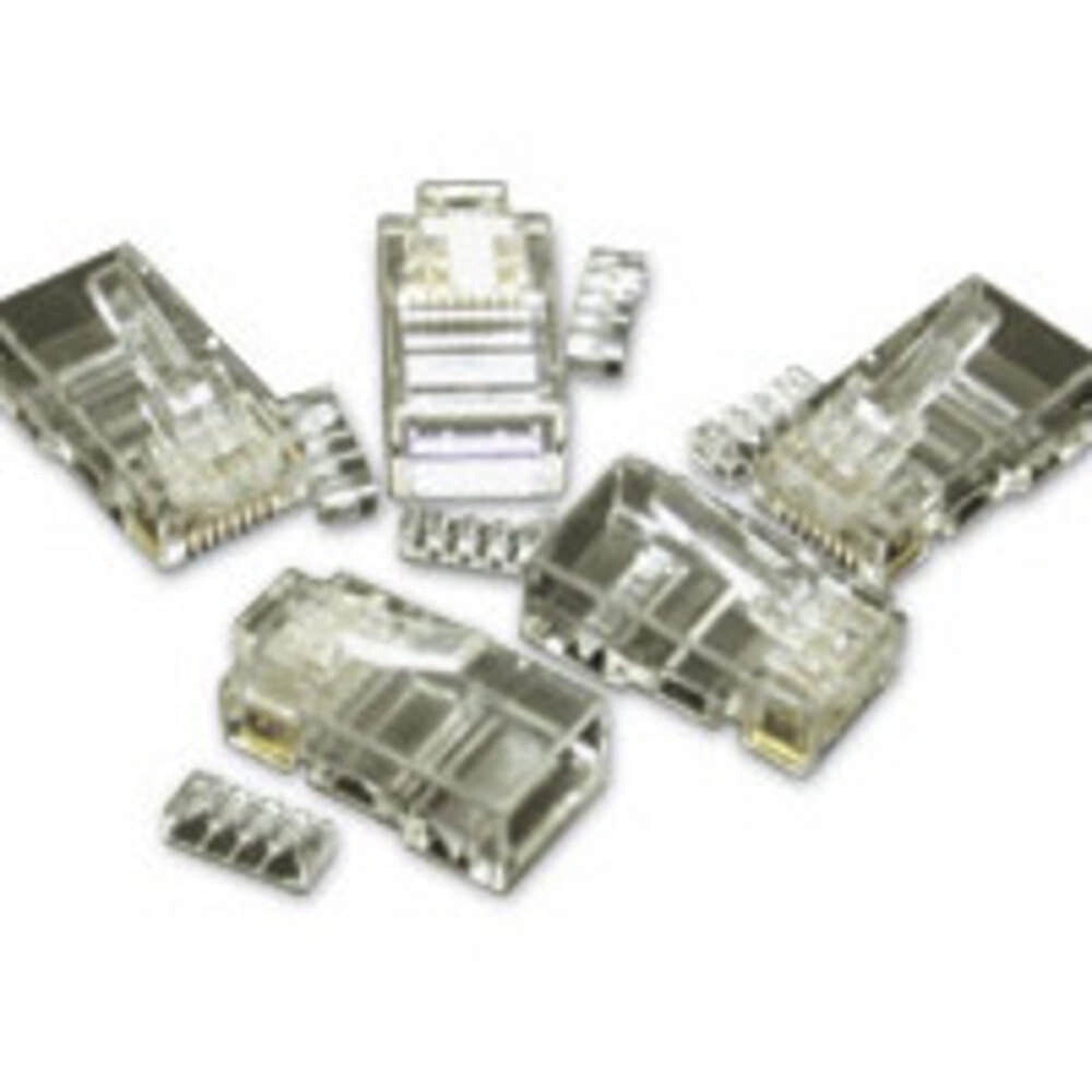 C2G RJ45 Cat5e Modular Plug (with Load Bar) for Round Solid/Stranded Cable Multipack - 50 Pack