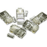 C2G RJ45 Cat5e Modular Plug (with Load Bar) for Round Solid/Stranded Cable Multipack - 50 Pack