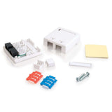 C2G 2-Port Cat5E Surface Mount Box - White