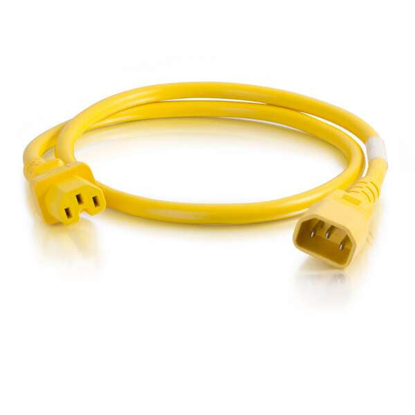 C2G 4ft (1.2m) 14AWG Power Cord (IEC320C14 to IEC320C13) - Yellow