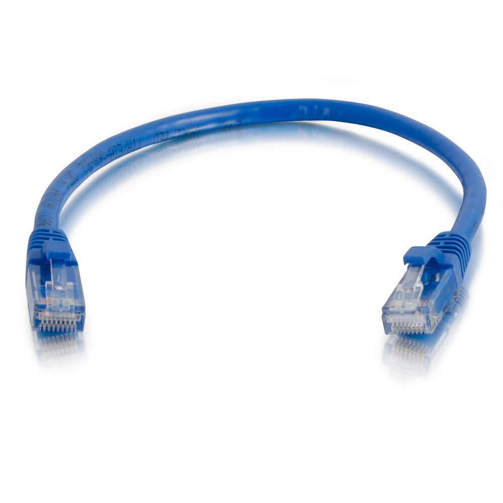 C2G 6" Cat6 networking cable Blue 0.15 m U/UTP (UTP)