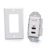 C2G Dual HDMI HDBaseT + RS232 over Cat Extender Single Gang Wall Plate Transmitter - 4K 60Hz