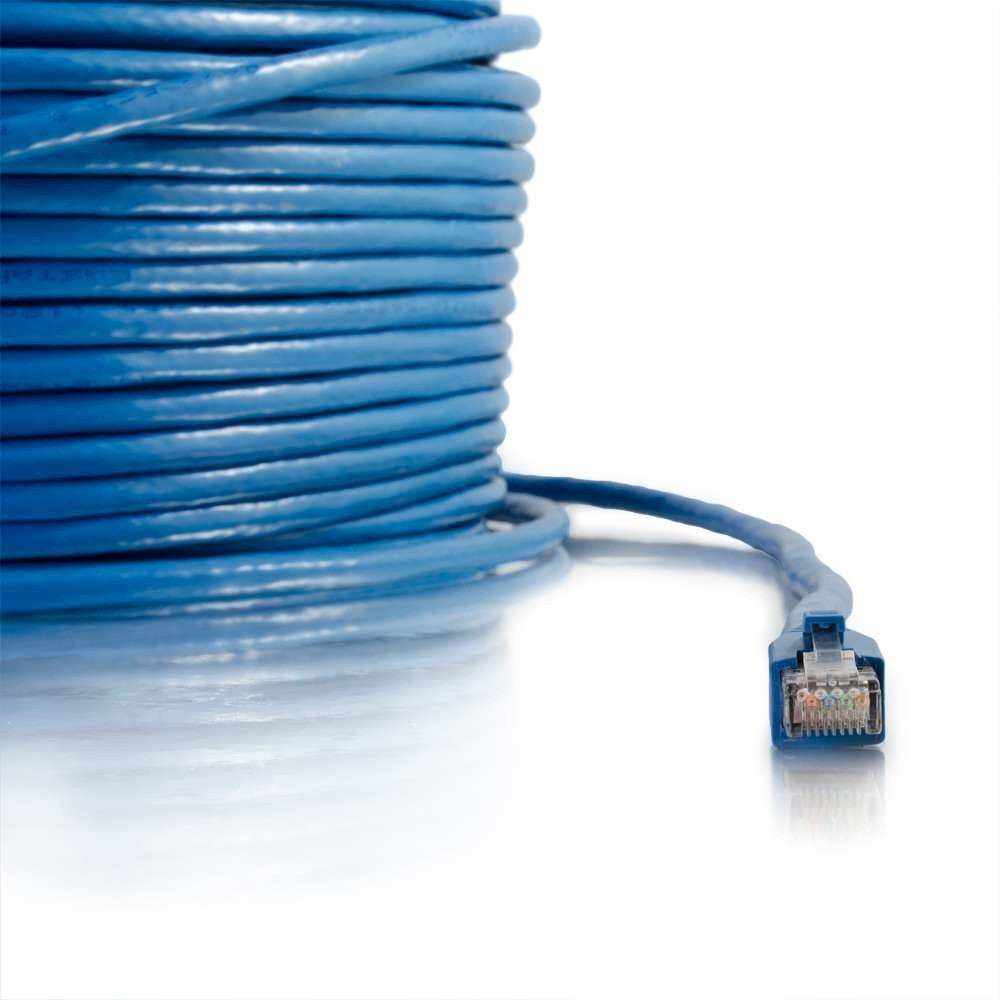 C2G 200ft (61m) Cat6 Snagless Solid Shielded Ethernet Network Patch Cable - Blue