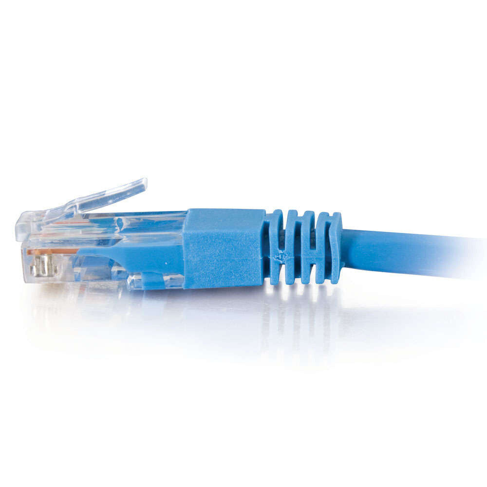 C2G 65ft (19.8m) Cat5e Molded Solid Unshielded UTP Ethernet Network Patch Cable - Blue