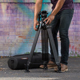 ikan 2-STAGE ALUMINUM FLUID HEAD KIT tripod Digital/film cameras 3 leg(s) Black