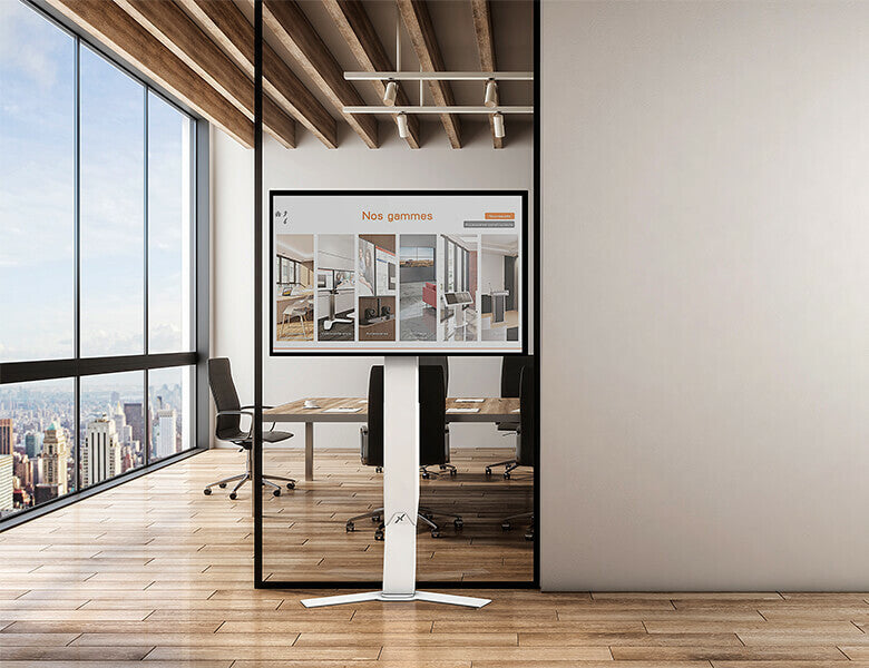 AXEOS X-PRESS-DS signage display mount 190.5 cm (75") Black, White