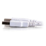 C2G 6.6ft (2m) USB 2.0 A/B Cable - White