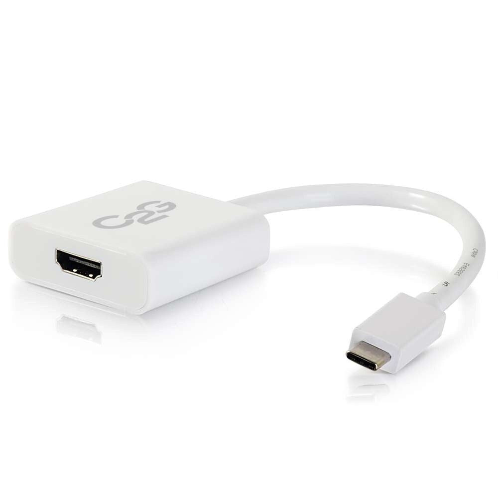 C2G USB-C® to HDMI Audio/Video Adapter Converter - 4K 30Hz - White