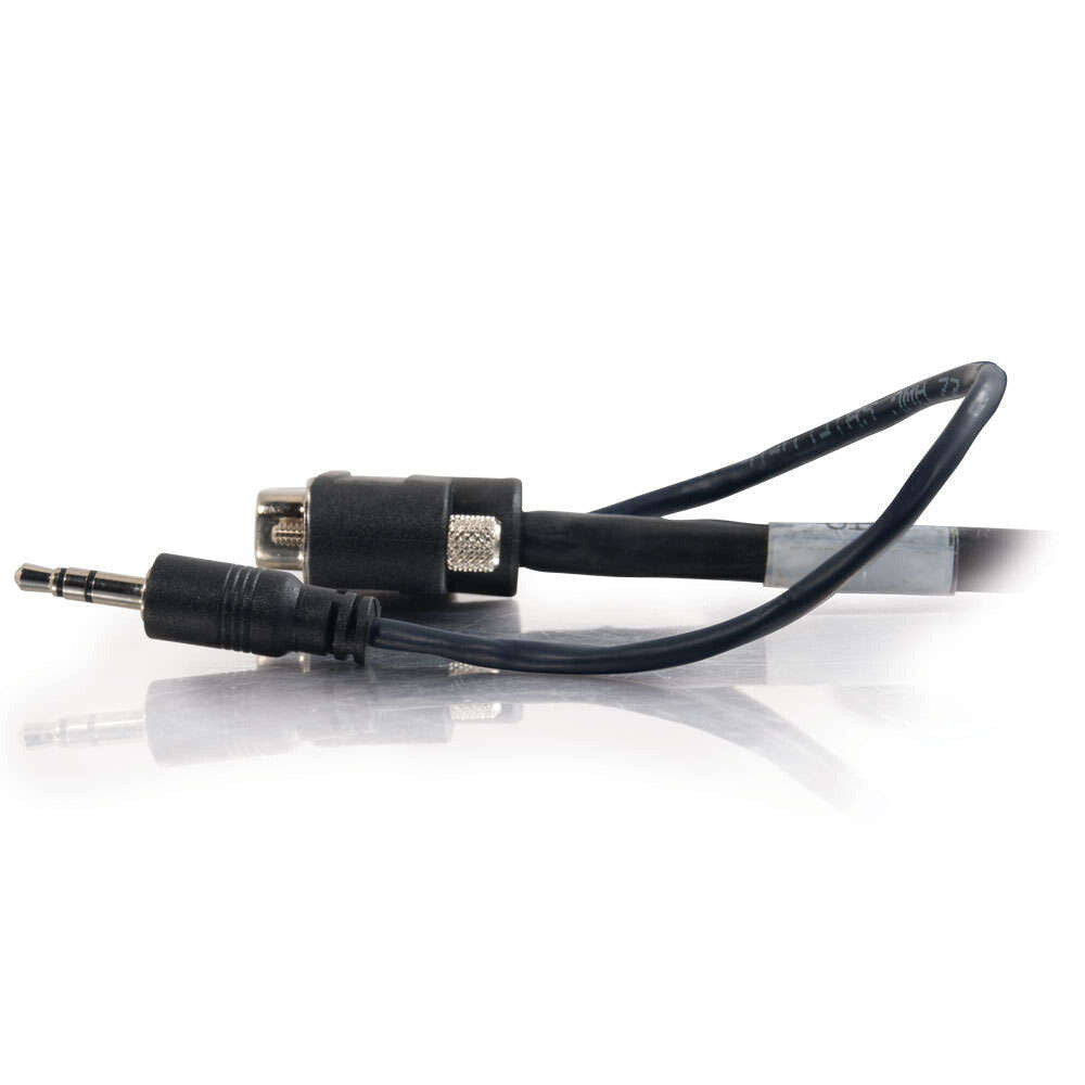 C2G 35ft (10.7m) VGA + 3.5mm A/V Cable with Rounded Low Profile Connectors M/M - Plenum CMP-Rated
