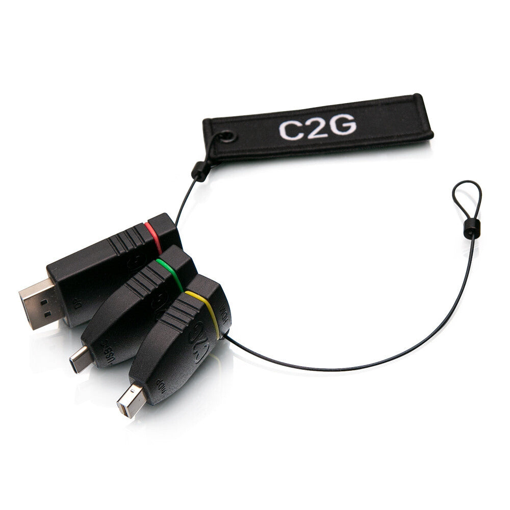 C2G Universal 4K HDMI® Adapter Ring with Color Coded Mini DisplayPort™, DisplayPort, and USB-C®