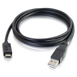 C2G 10ft (3m) USB 2.0 USB-C to USB-A Cable M/M - Black