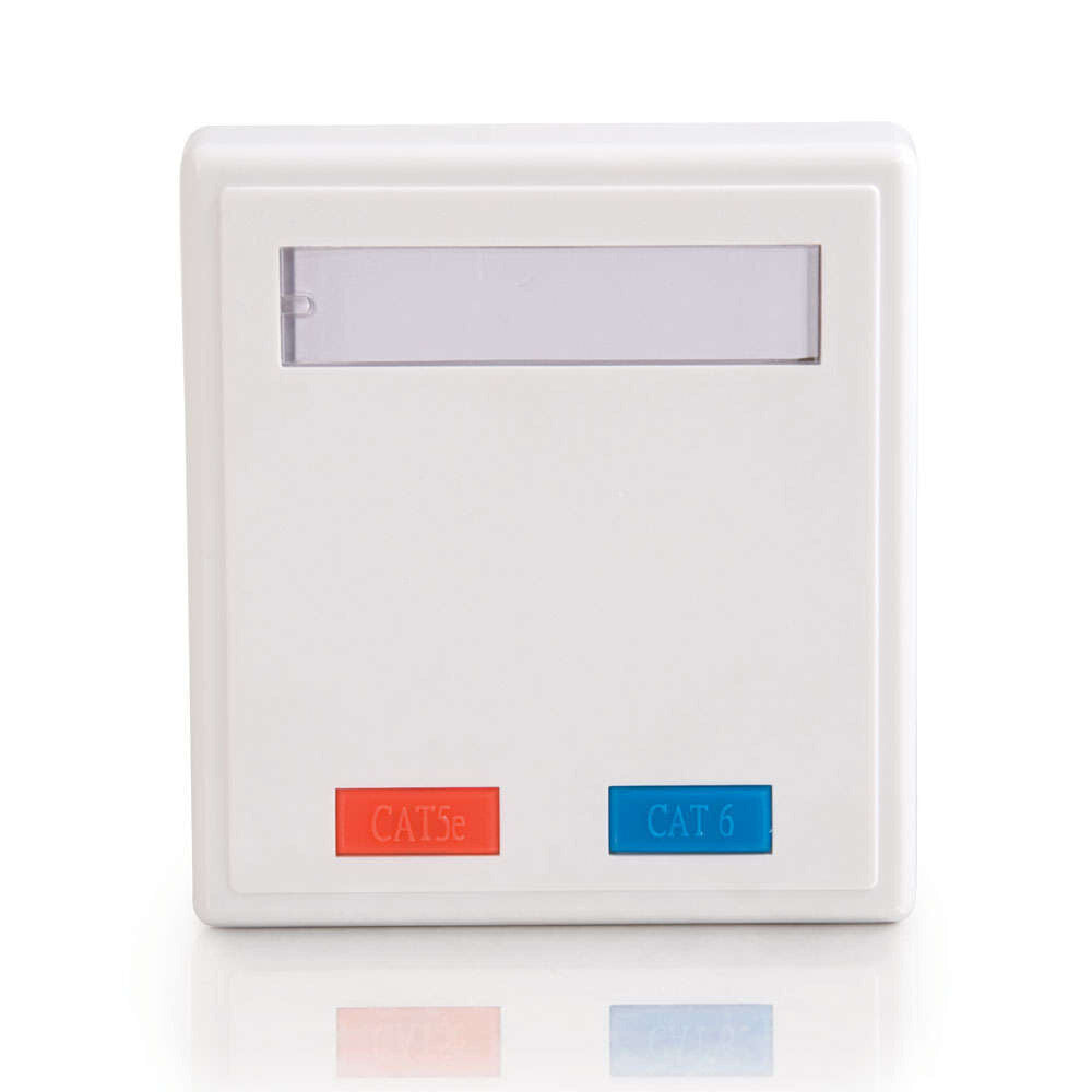 C2G 2-Port Cat5E Surface Mount Box - White